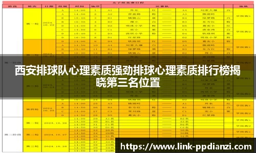 西安排球队心理素质强劲排球心理素质排行榜揭晓第三名位置